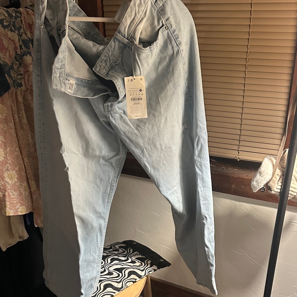 Bershka loose straight jeans